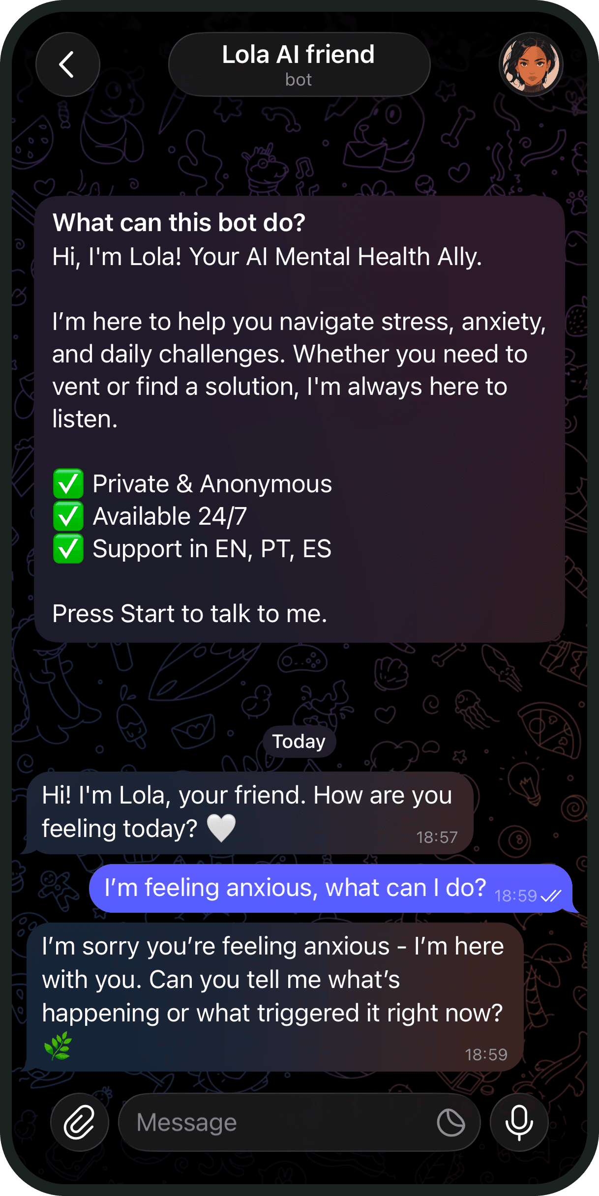 Lola Chat Interface